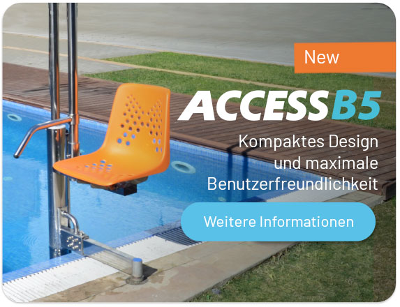 Menu elevador piscina acces b1, port&aacute;til y robusto